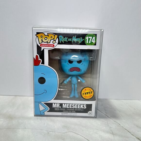 Funko Pop! Animaton Rick and Morty Mr. Meeseeks Chase Edition #174 Vaulted New - Picture 1 of 7